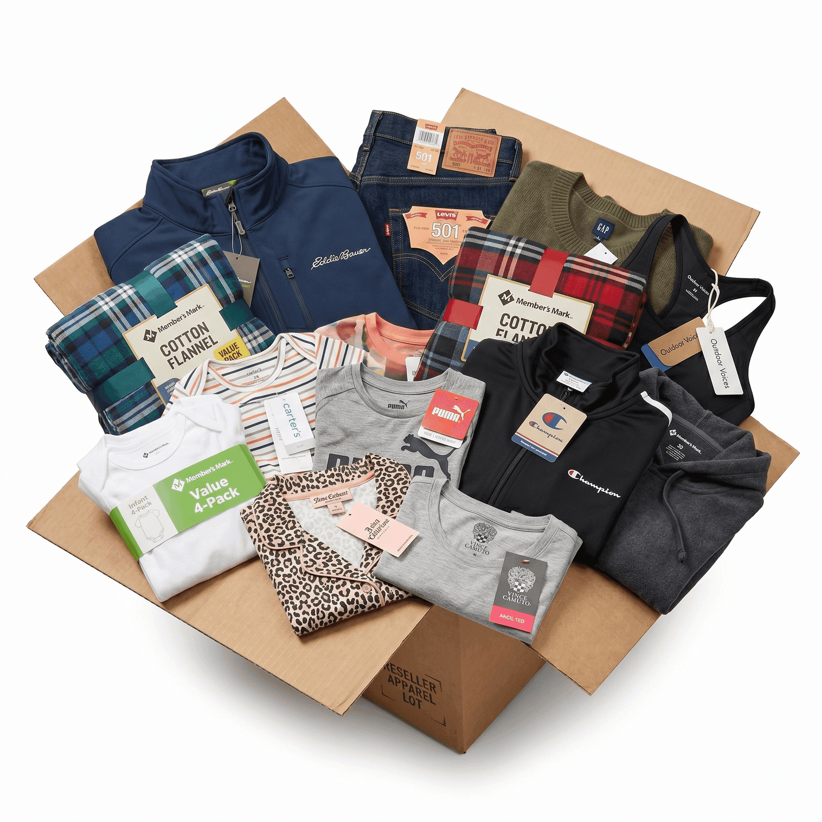 Sam's Club Clothing Lot: Top Brands, Endless Variety (50 units)