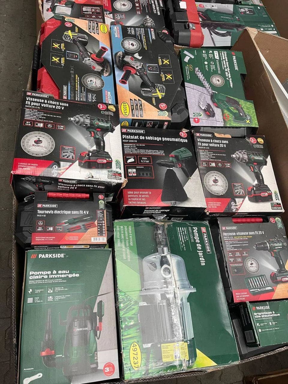 Parkside power tool pallet, new in box