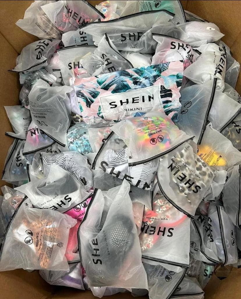 SHEIN women's Grade A wholesale pallet, 200 units sealed, full pallet wrapped and labeled at US warehouse